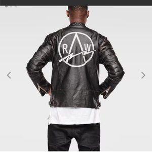 Leather GSTAR RAW mens jacket